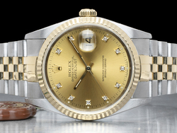 Rolex Datejust 36 Champagne Jubilee 16233 Crissy Diamonds Dial